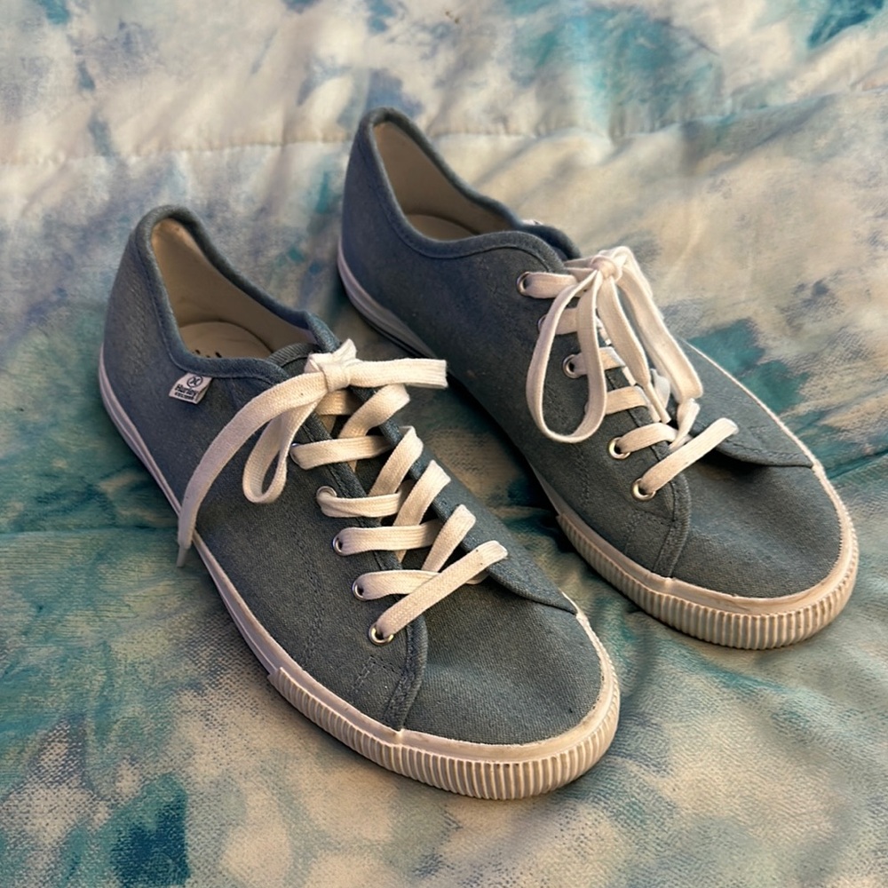 Casual Blue Canvas Sneakers